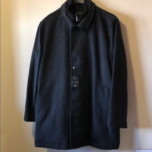 Men’s Wool Charcoal Coat W/Bib